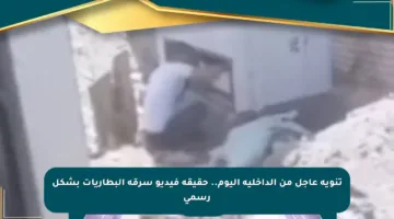 تنويه عاجل من الداخلية اليوم.. حقيقة فيديو سرقة البطاريات بشكل رسمي